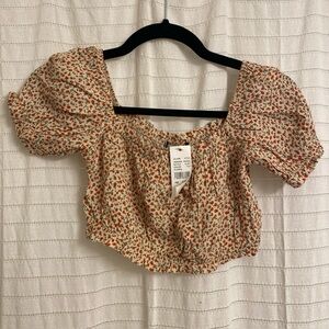 Pacsun Women’s Top Xs Floral Crop Cottagecore Fairy Feminine Festival